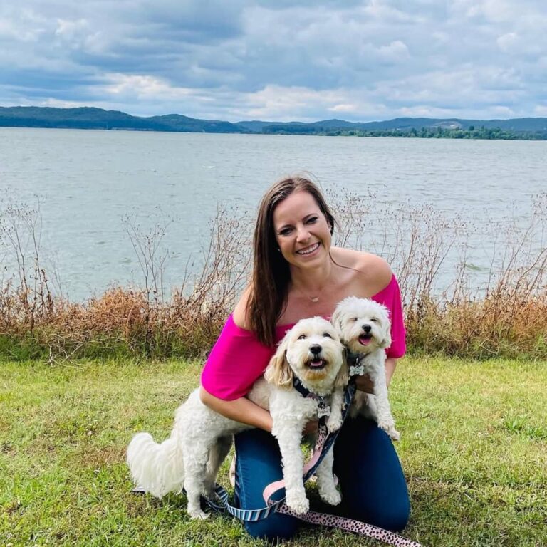 Sophia Borrelli with her dogs
