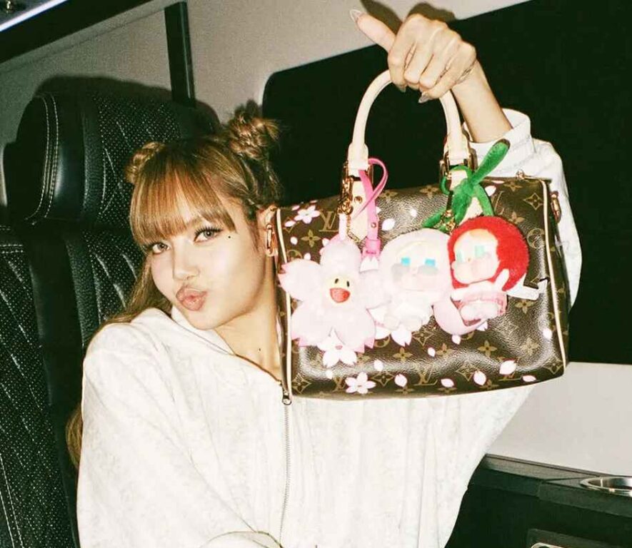 Lisa with Labubu Dolls